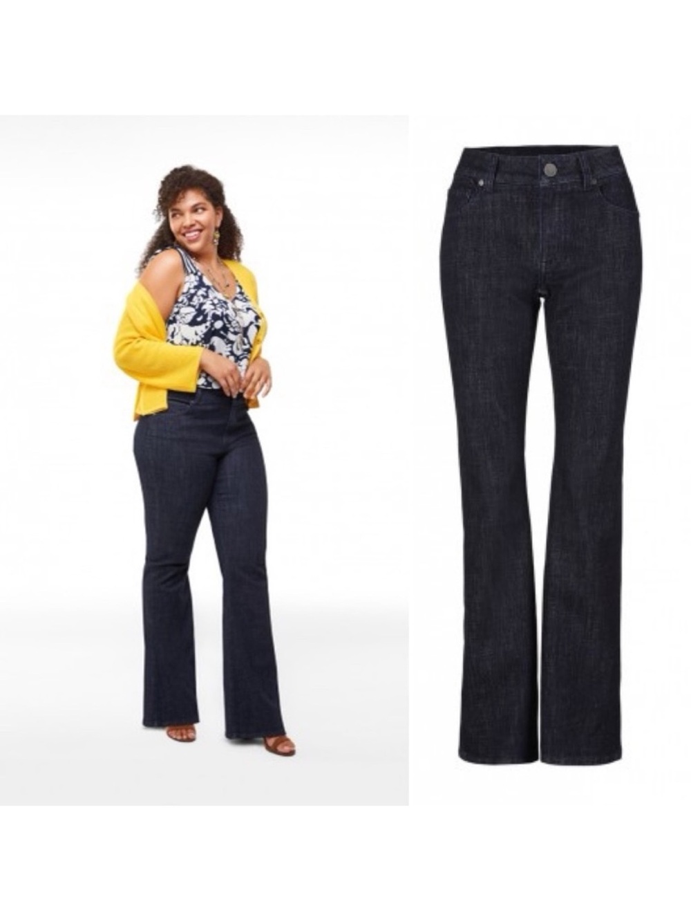 CAbi Bootcut Trouser Jeans - Dark Wash - Size 12
